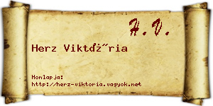 Herz Viktória névjegykártya